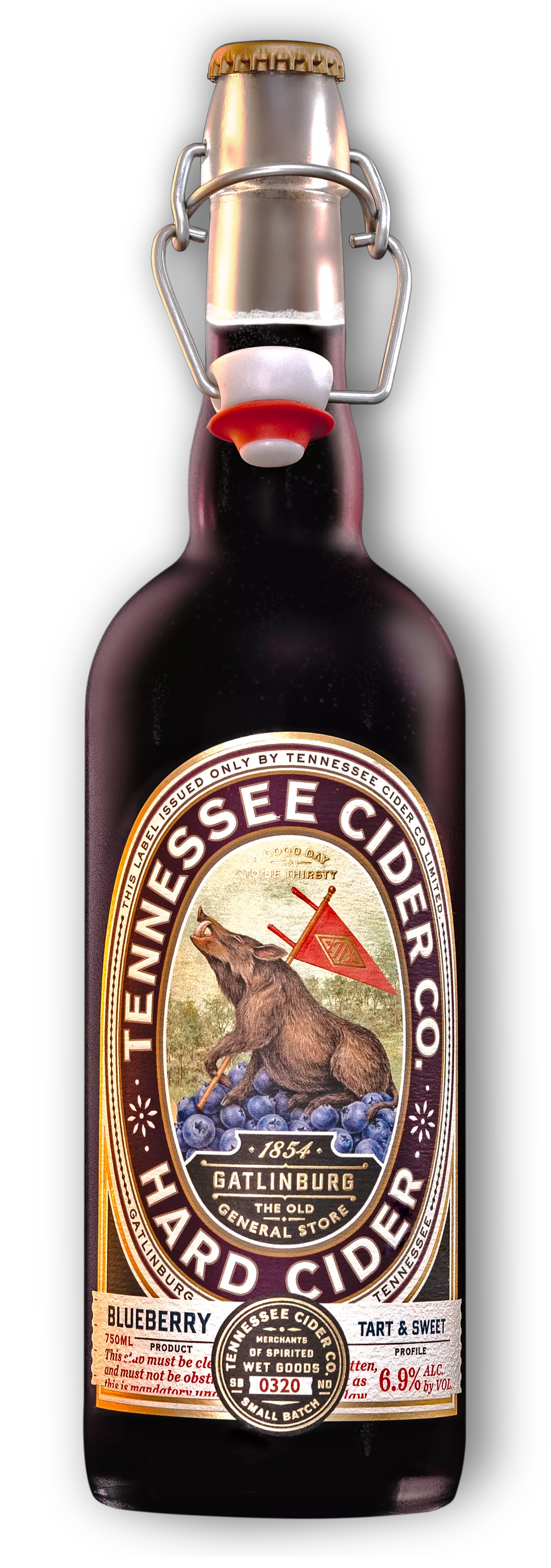 bottle of Blueberry cider