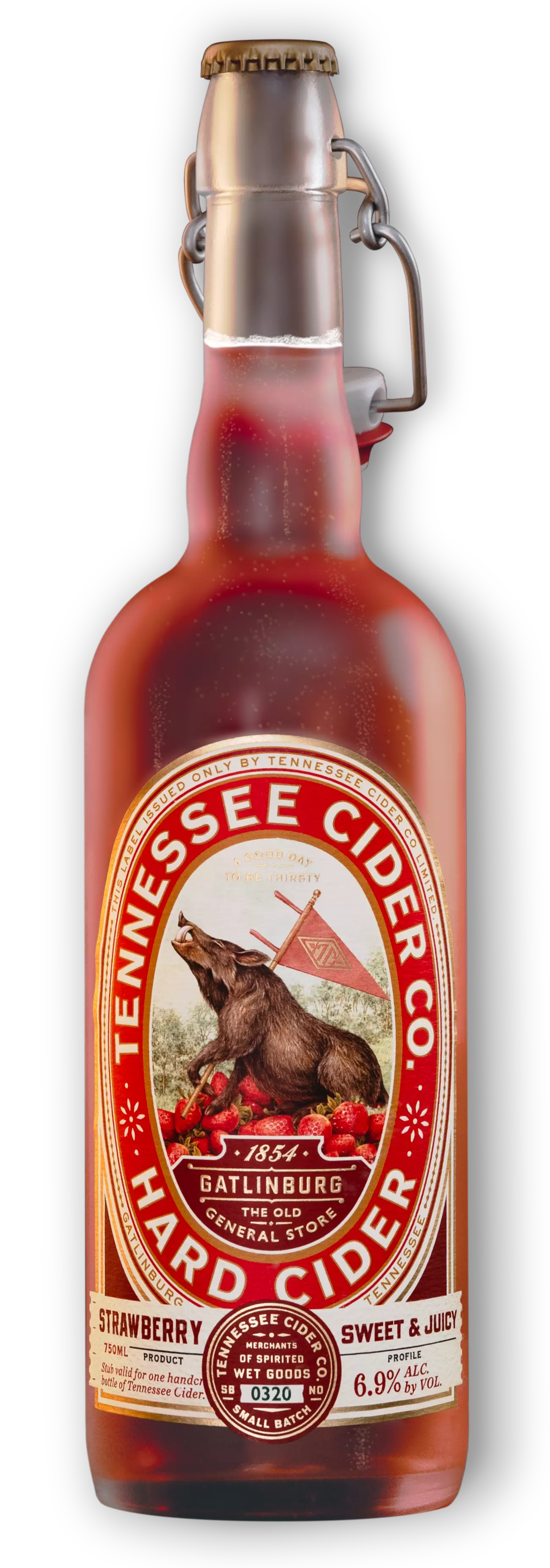 bottle of Strawberry cider