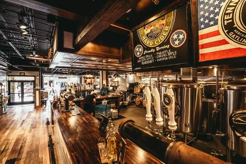 Tennessee Cider Company in downtown Gatlinburg in the Smoky Mountains of East Tennessee.