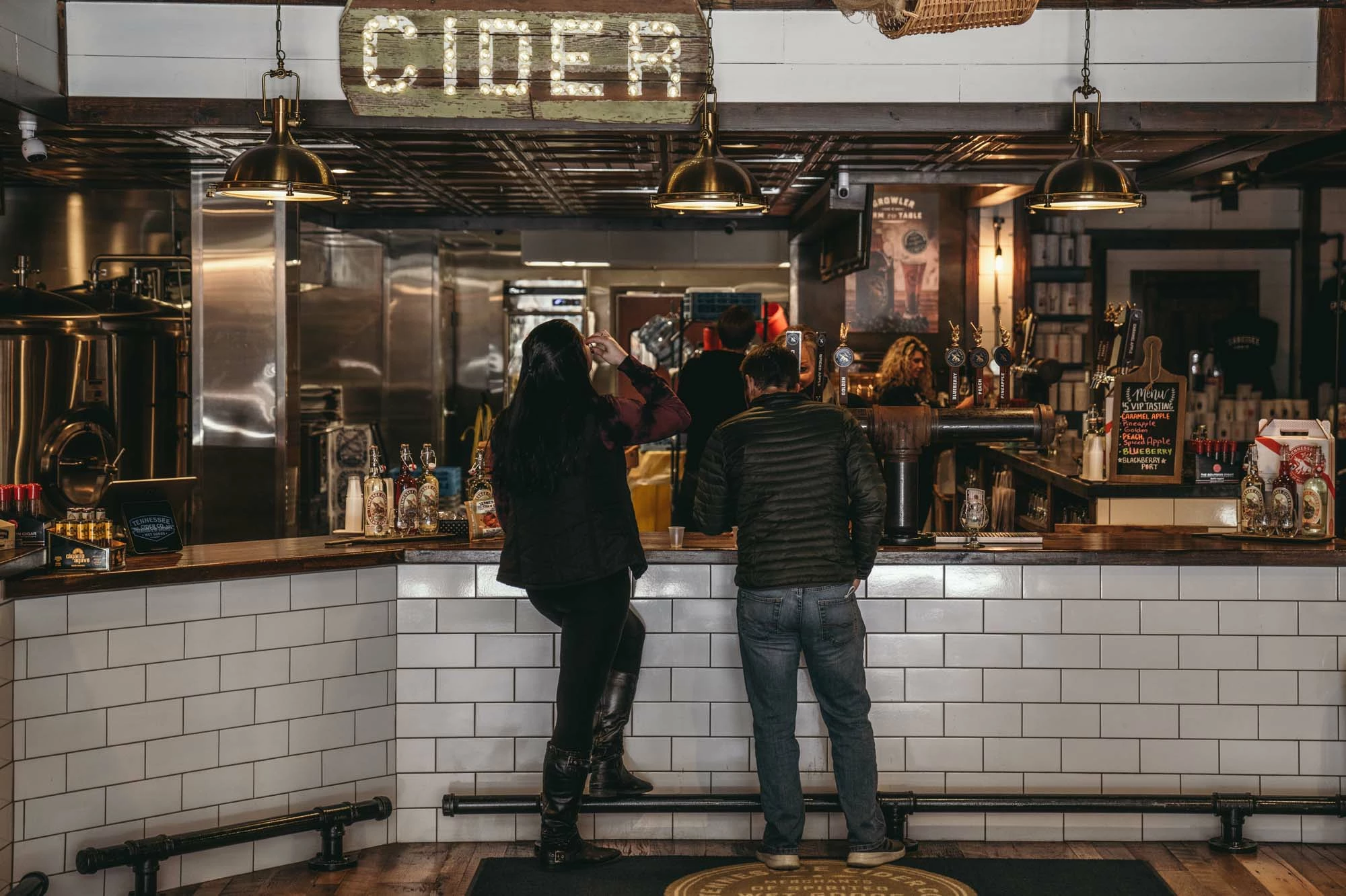 cider tasting at Tennessee cider company in Gatlinburg Tennessee