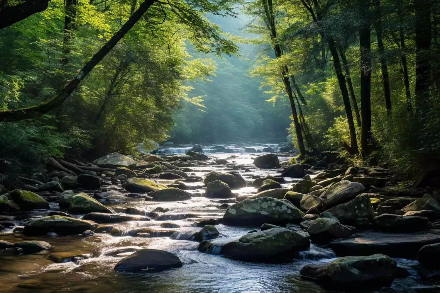 The Great Smoky Mountain National Park in East Tennessee.