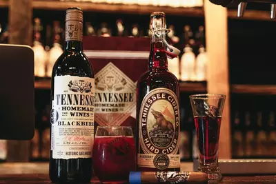 Tennessee Homemade Wines and Tennessee Cider Company Bottles Together