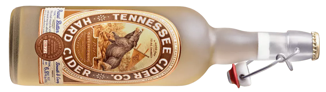 Tennessee Cider Co. Peanut Butter Cider bottle.