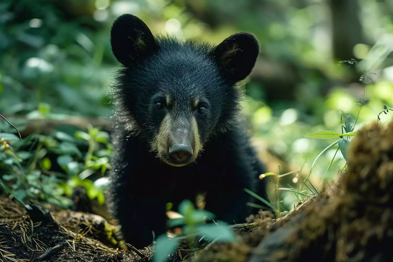 A young Smoky Mountain black bear