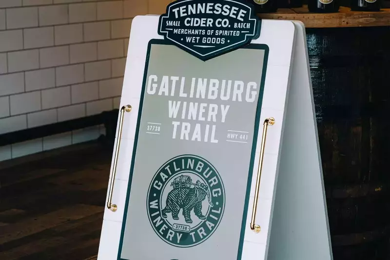 Sign for Gatlinburg Wine Trail