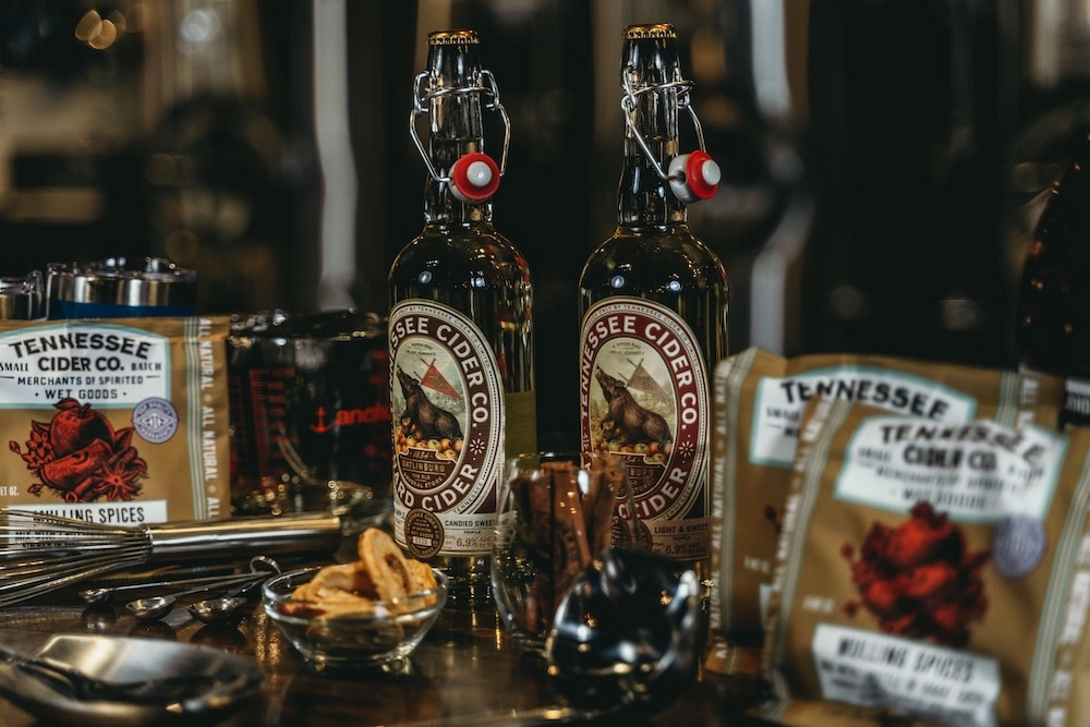 golden apple cider and mulling spices from Tennessee Cider Company