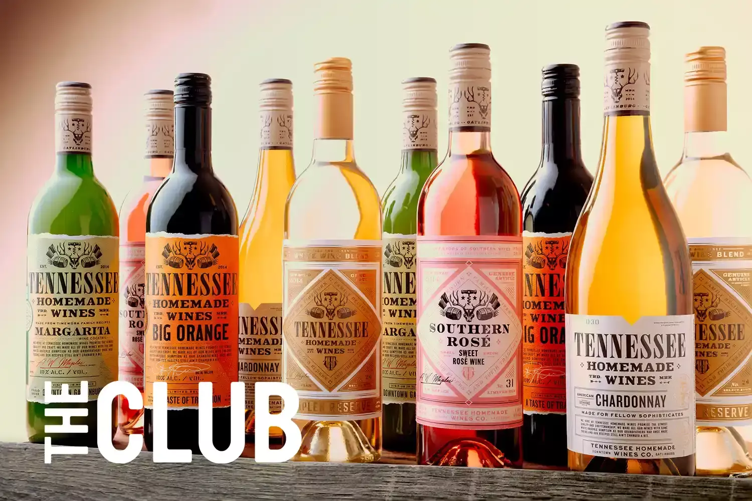 Bottles of wine by Tennessee Homemade Wines.