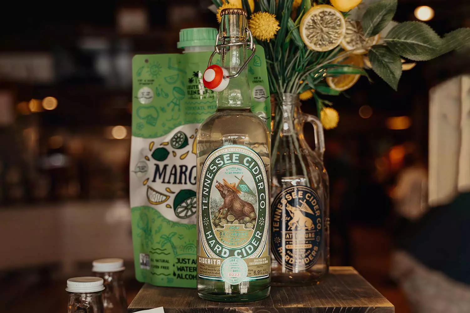 A bottle of Ciderita hard cider from Tennessee Cider Co