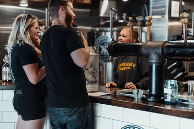 customers at tennessee cider company